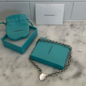 Tiffany & Company heart tag chain link choker